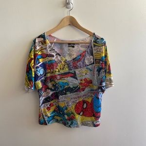 Marvel Comics sequined knit top